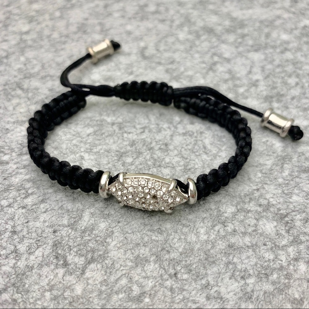 Black drawstring bracelet